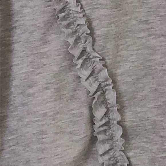 NEW Gray Tee with Ruffle Detail - Picture 3 of 3